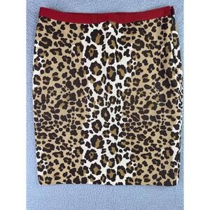 Moschino Cheap And Chic Leopard Print Skirt Size US 10